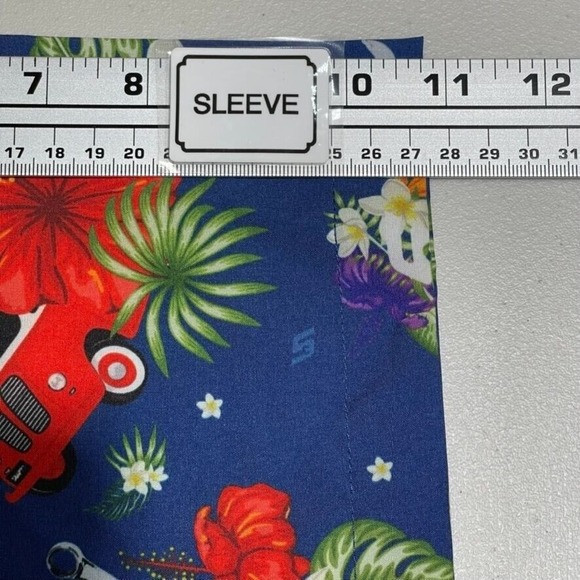 Dixxon‎ Snap On Shirt Mens XL Blue Red Hawaiian Floral Limited Edition 2023 - Picture 10 of 14